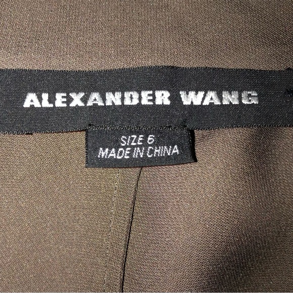 Alexander Wang 100% Silk Button Up Long Sleeve Blouse,Size-6 - Picture 6 of 11